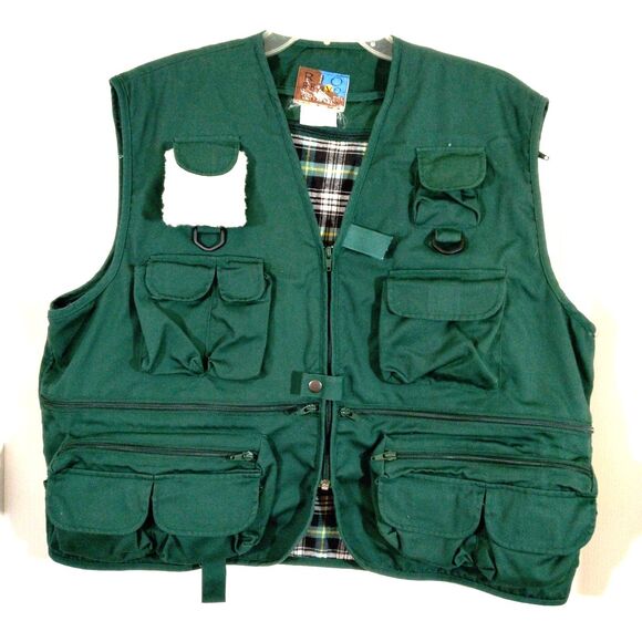 Vintage Other - Rio Bravo Utility Vest Hunting Fishing Green Multi Pocket (LARGE)